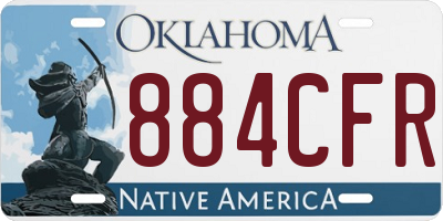 OK license plate 884CFR