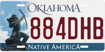 OK license plate 884DHB