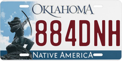 OK license plate 884DNH