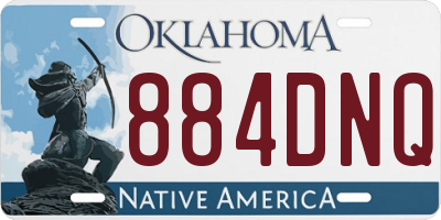 OK license plate 884DNQ