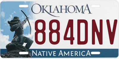 OK license plate 884DNV
