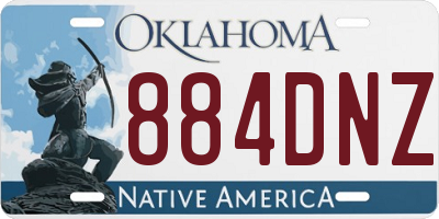 OK license plate 884DNZ