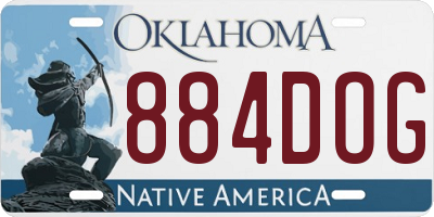 OK license plate 884DOG