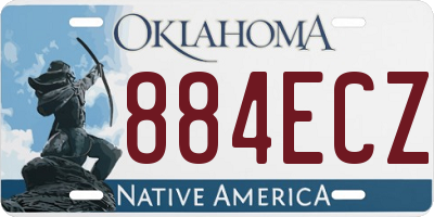 OK license plate 884ECZ