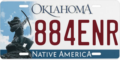 OK license plate 884ENR