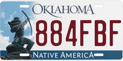 OK license plate 884FBF