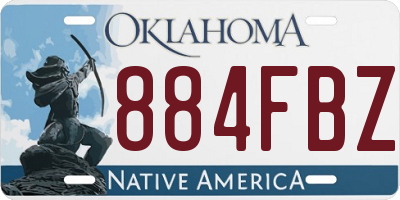 OK license plate 884FBZ