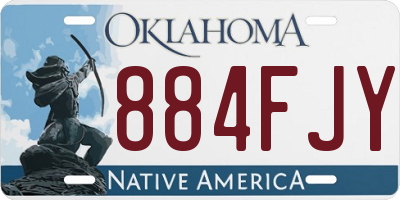 OK license plate 884FJY