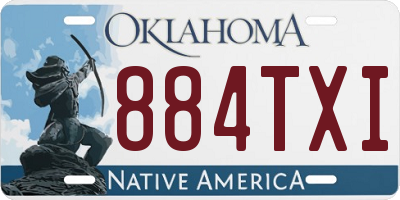 OK license plate 884TXI