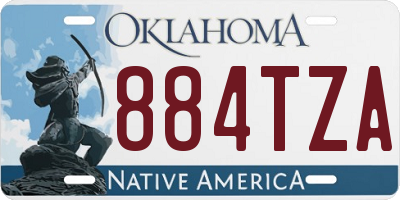 OK license plate 884TZA