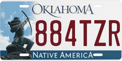 OK license plate 884TZR