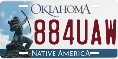 OK license plate 884UAW