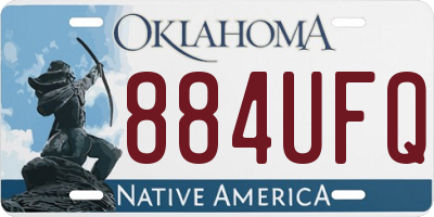 OK license plate 884UFQ