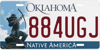 OK license plate 884UGJ