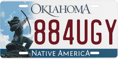 OK license plate 884UGY