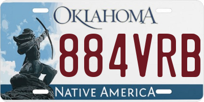 OK license plate 884VRB