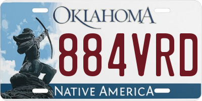 OK license plate 884VRD