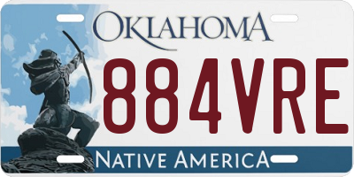 OK license plate 884VRE