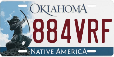 OK license plate 884VRF