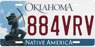 OK license plate 884VRV