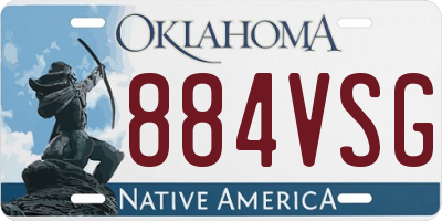 OK license plate 884VSG