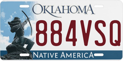 OK license plate 884VSQ