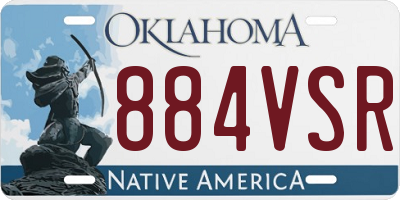 OK license plate 884VSR