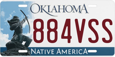 OK license plate 884VSS