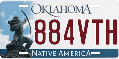OK license plate 884VTH