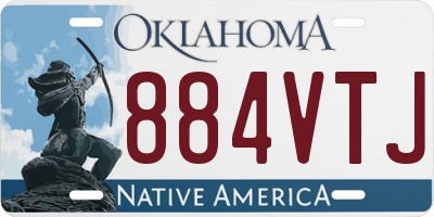 OK license plate 884VTJ