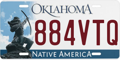 OK license plate 884VTQ