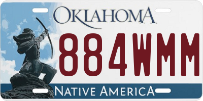 OK license plate 884WMM