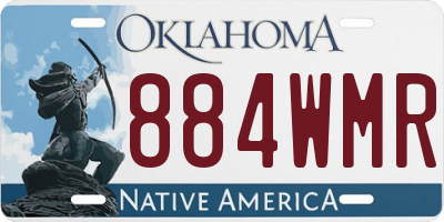 OK license plate 884WMR