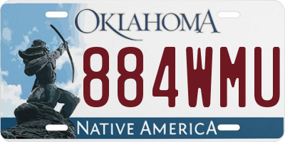 OK license plate 884WMU