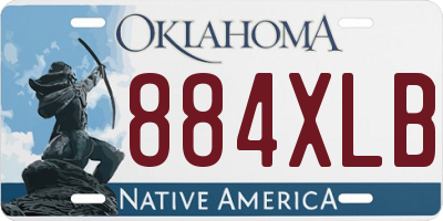 OK license plate 884XLB