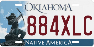 OK license plate 884XLC