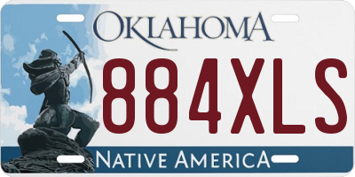 OK license plate 884XLS