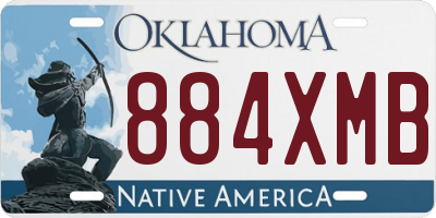 OK license plate 884XMB