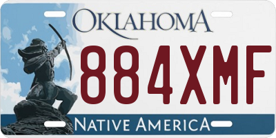 OK license plate 884XMF