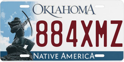 OK license plate 884XMZ