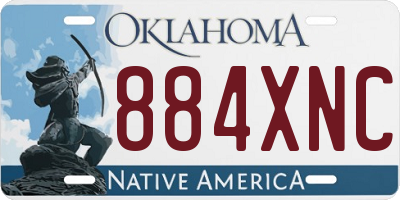 OK license plate 884XNC
