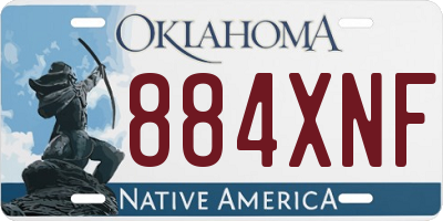 OK license plate 884XNF