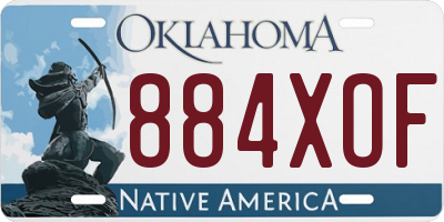 OK license plate 884XOF