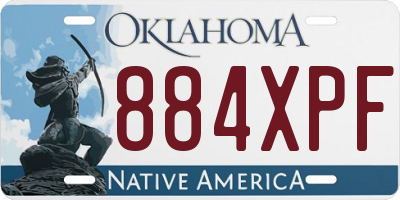 OK license plate 884XPF
