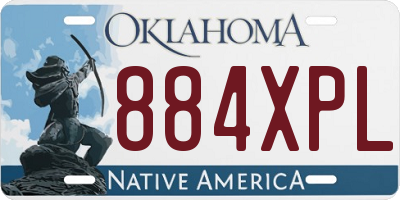 OK license plate 884XPL