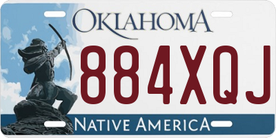 OK license plate 884XQJ