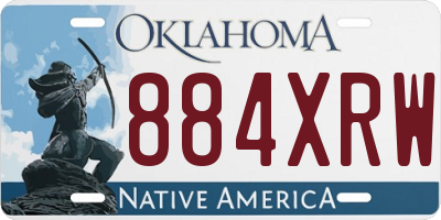 OK license plate 884XRW