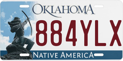 OK license plate 884YLX