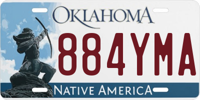 OK license plate 884YMA