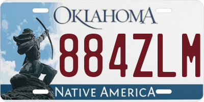 OK license plate 884ZLM